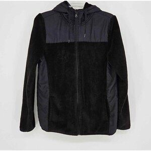 Canyon Creek Womens Hooded Soft Black Full-Zip w/Pockets Jacket Sz Med